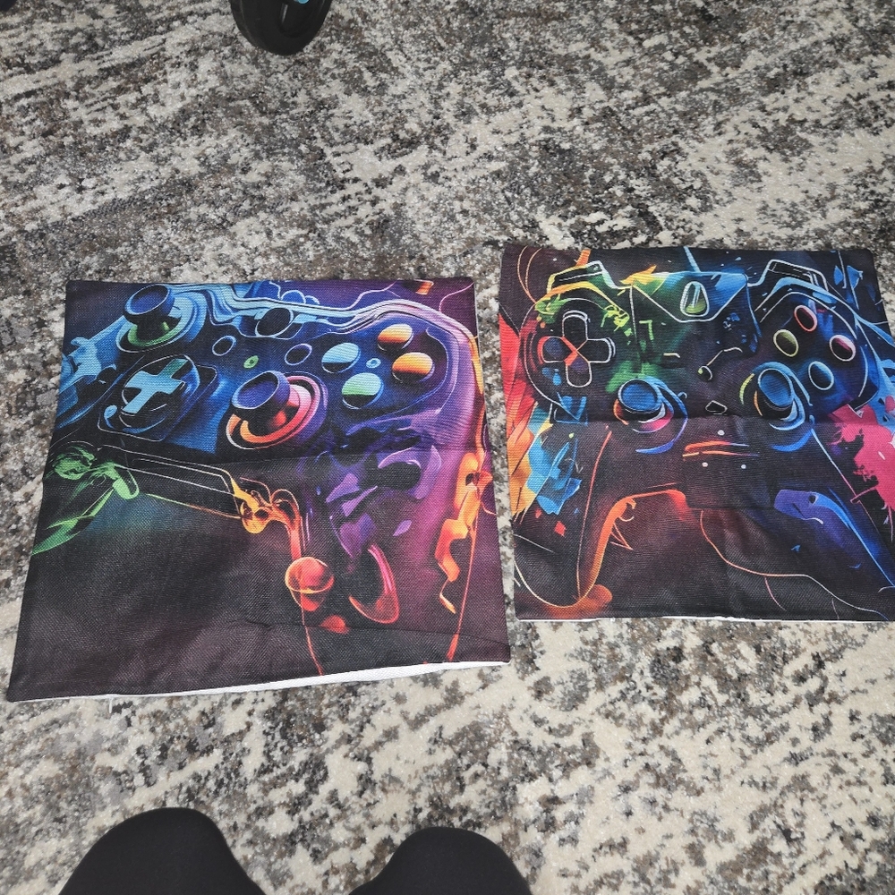 Colorful Gaming Controller Pillow Covers